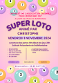 Affiche poster evenement grand loto bingo moderne illustre bleu colore